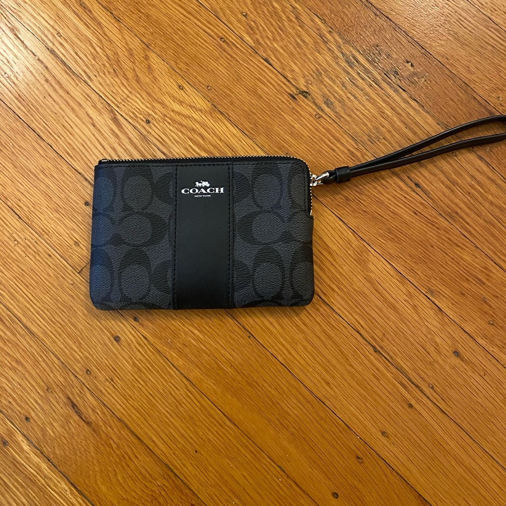 NWT Coach Wristlet Black Monogram